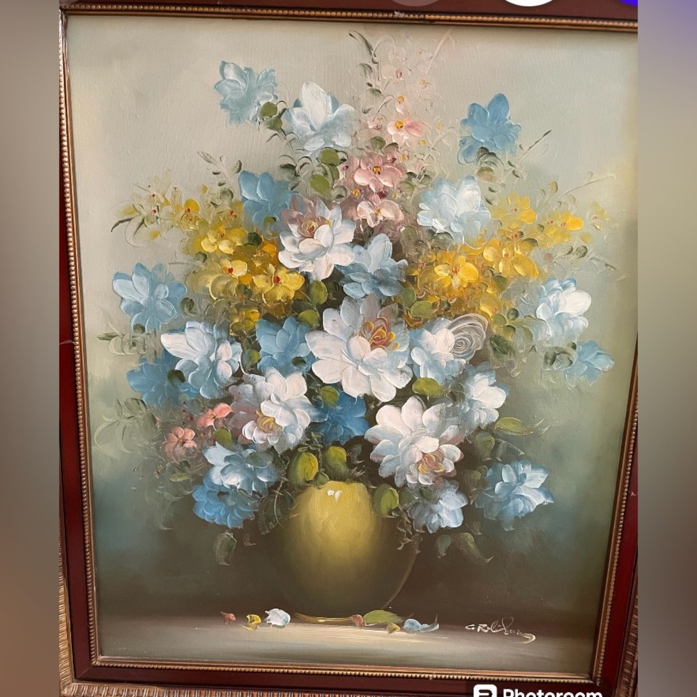Original framed oil painting signed by C. Robinson.